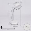 Pineda Lámpara de mesa LED Cromo, Blanca, 1 luz