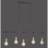 Leuchten-Direkt TAMARA Lámpara Colgante Negro, 5 luces