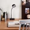 Pineda Lámpara de mesa LED Cromo, Negro, 1 luz