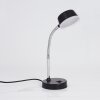 Pineda Lámpara de mesa LED Cromo, Negro, 1 luz