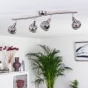 Warga Lámpara de Techo LED Níquel-mate, 4 luces