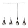 Missirola Lámpara Colgante Plata, 4 luces