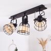 Recinto Lámpara de Techo Madera oscura, Negro, 3 luces