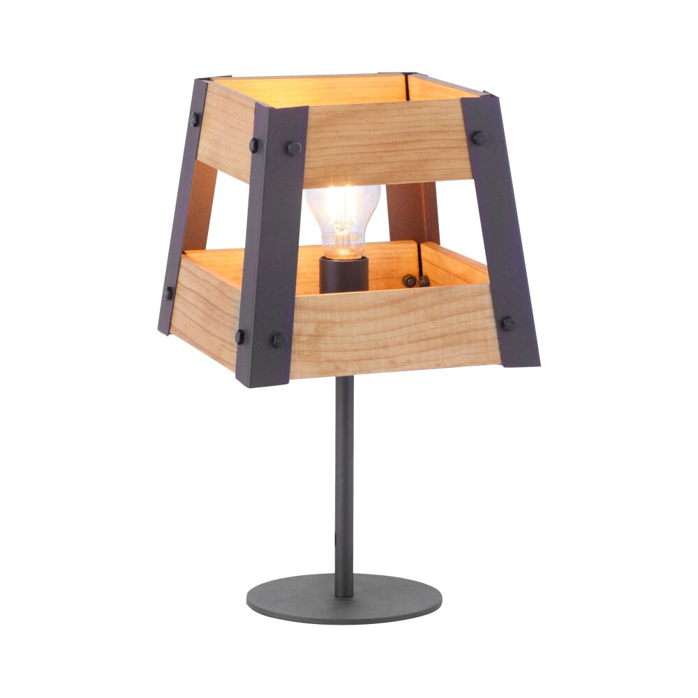 Leuchten-Direkt CRATE Lámpara de mesa Madera clara, 1 luz main product photo