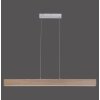 Paul Neuhaus Q-TIMBER Lámpara Colgante LED Madera clara, 1 luz, Mando a distancia