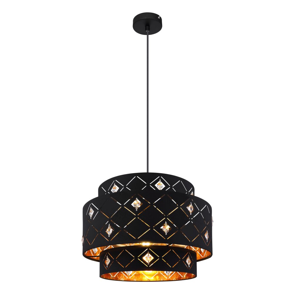 Globo ABBEY Lámpara Colgante Negro, 1 luz main product photo