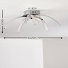 Wikon Lámpara de Techo LED Níquel-mate, 5 luces