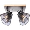 Brilliant Whole Proyector Madera oscura, Negro, 4 luces