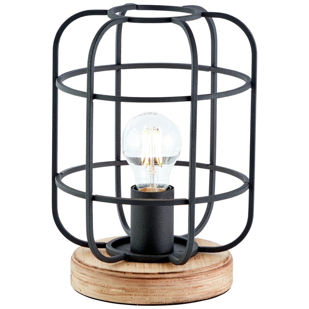 Brilliant Gwen Lámpara de mesa Madera clara, Negro, 1 luz main product photo