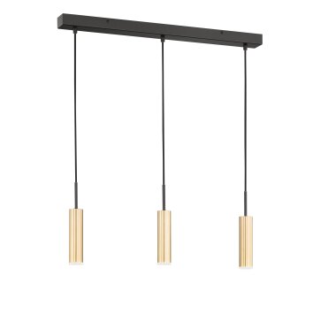 SCHÖNER WOHNEN-Kollektion STINA Lámpara Colgante LED Negro, 3 luces