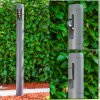 TETLIN Poste de Jardín LED Antracita, 3 luces