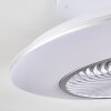 Nagoya Ventilador de techo LED Blanca, 1 luz, Mando a distancia