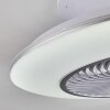 Nagoya Ventilador de techo LED Blanca, 1 luz, Mando a distancia