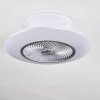 Nagoya Ventilador de techo LED Blanca, 1 luz, Mando a distancia