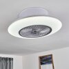 Nagoya Ventilador de techo LED Blanca, 1 luz, Mando a distancia
