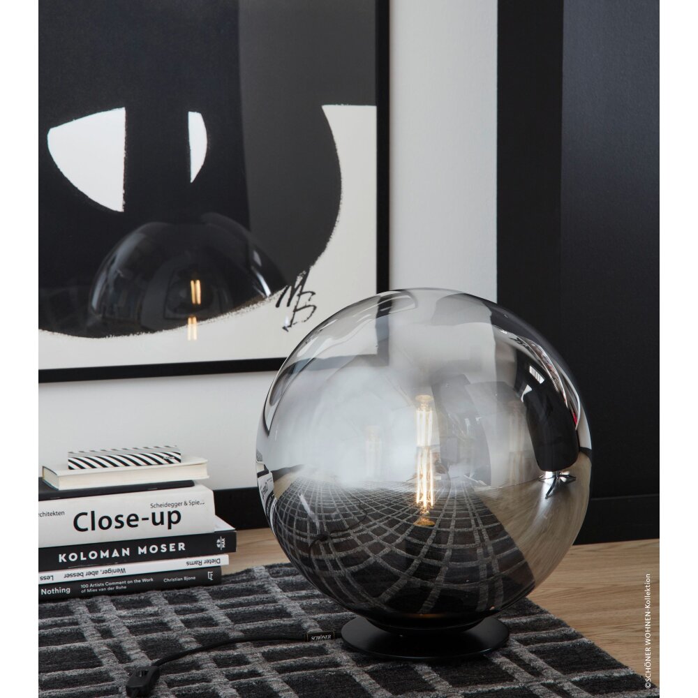 SCHÖNER WOHNEN-Kollektion MIRROR Lámpara de mesa Negro, 1 luz main product photo