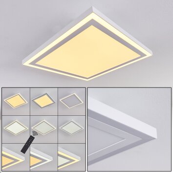 Salamo Lámpara de Techo LED Blanca, 2 luces