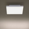 Leuchten-Direkt CANVAS Lámpara de Techo LED Blanca, 1 luz, Mando a distancia