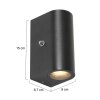 Steinhauer Logan Aplique para exterior LED Negro, 1 luz