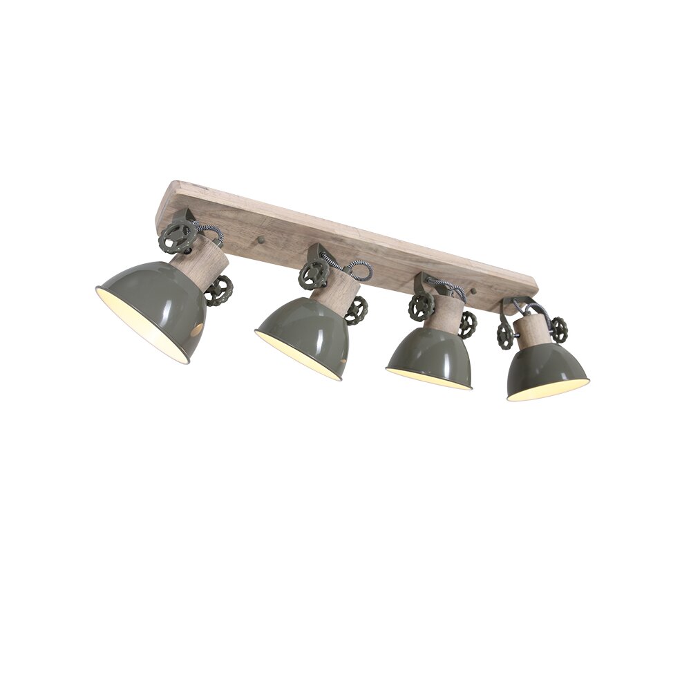 Steinhauer Gearwood Foco de techo Verde, Madera oscura, 4 luces main product photo