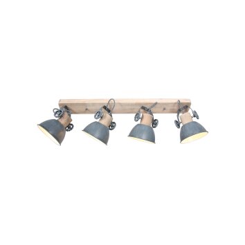 Steinhauer Gearwood Foco de techo Gris, Madera oscura, 4 luces