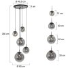 Steinhauer Bollique Lámpara Colgante Negro, 5 luces