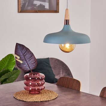 Noez Lámpara Colgante Azul, 1 luz