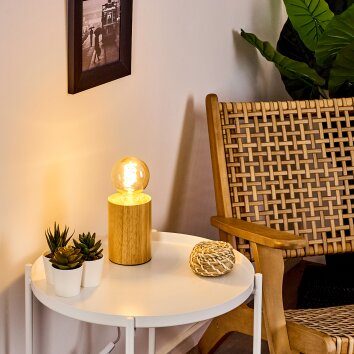 Castellar Lámpara de mesa Madera clara, 1 luz