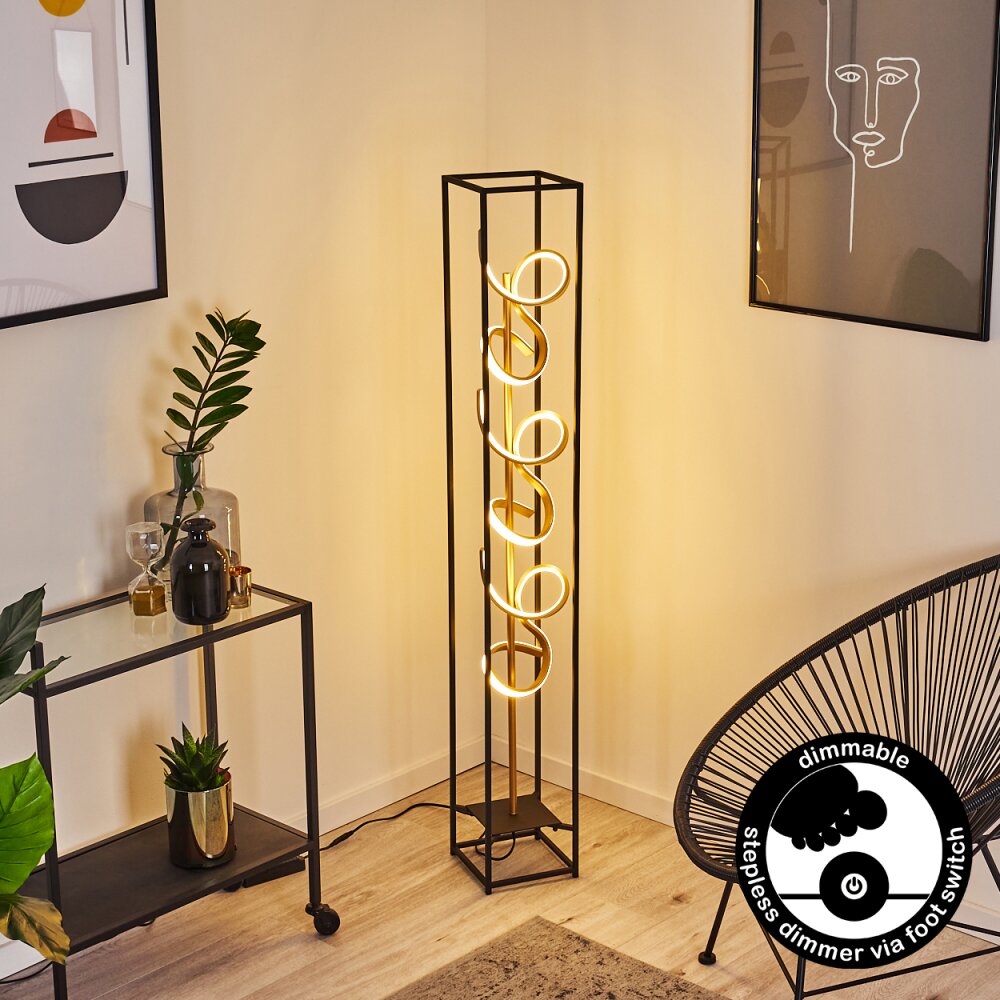 Pericos Lámpara de Pie LED Negro, 3 luces main product photo