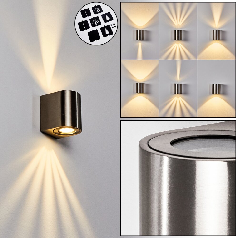 Mora Aplique para exterior LED Acero inoxidable, 2 luces main product photo