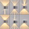 Mora Aplique para exterior LED Gris, 2 luces Mora Aplique para exterior LED Gris, 2 luces