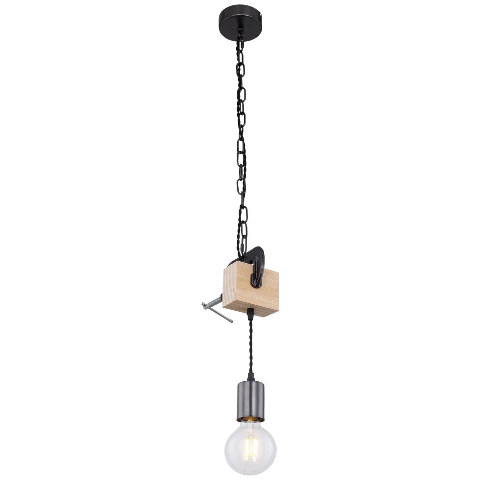 Globo LUDI Lámpara Colgante Negro, 1 luz main product photo