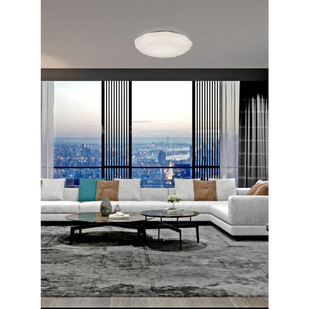 Mantra DIAMANTE SMART Lámpara de Techo LED Blanca, 1 luz, Mando a distancia main product photo