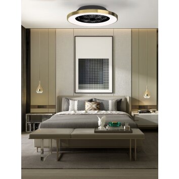 Mantra TIBET Ventilador de techo LED Blanca, 1 luz, Mando a distancia