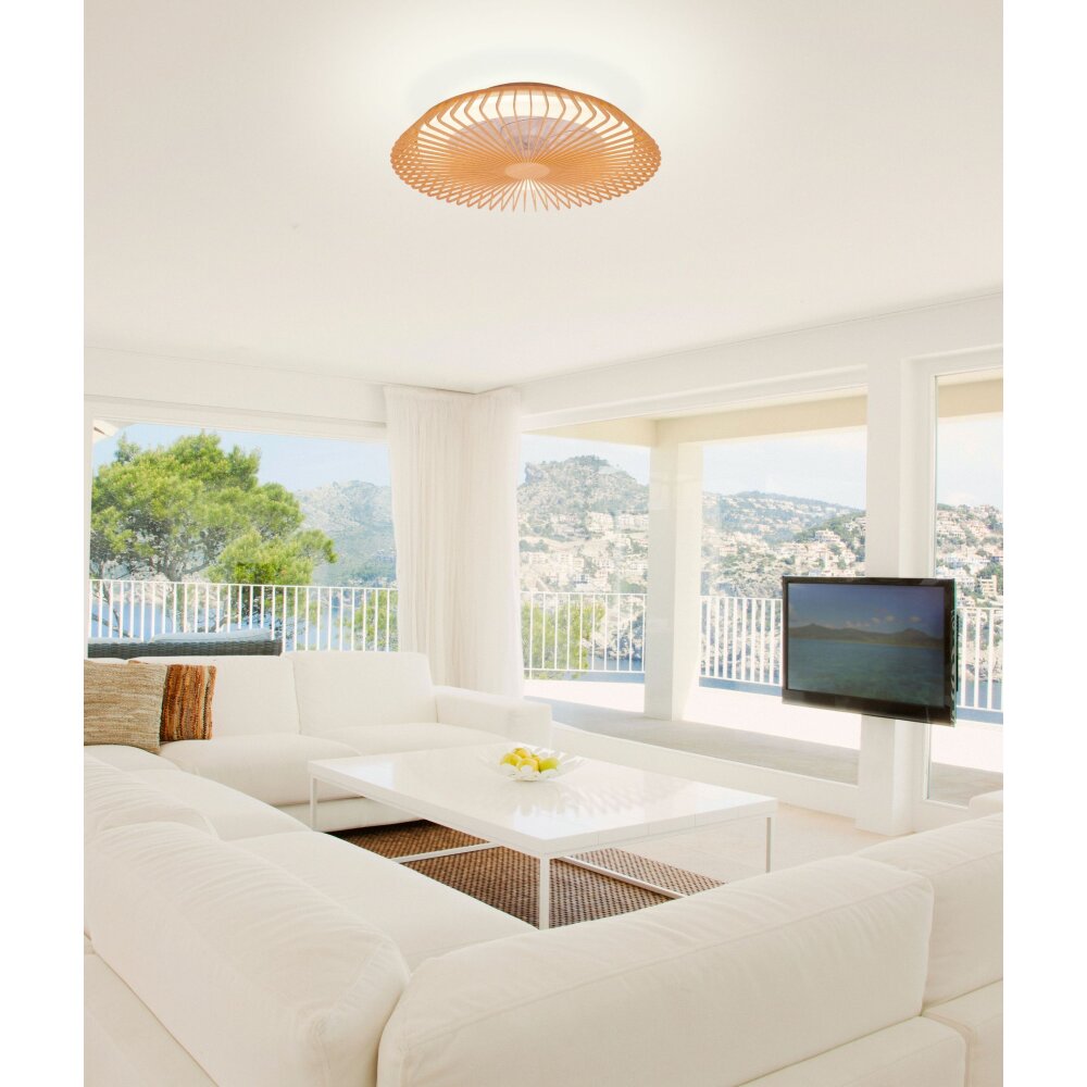 Mantra HIMALAYA Ventilador de techo LED Madera clara, 1 luz, Mando a distancia main product photo