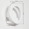 Nevis Aplique LED Blanca, 1 luz