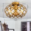Shupá Lámpara de Techo dorado, Latón, 1 luz