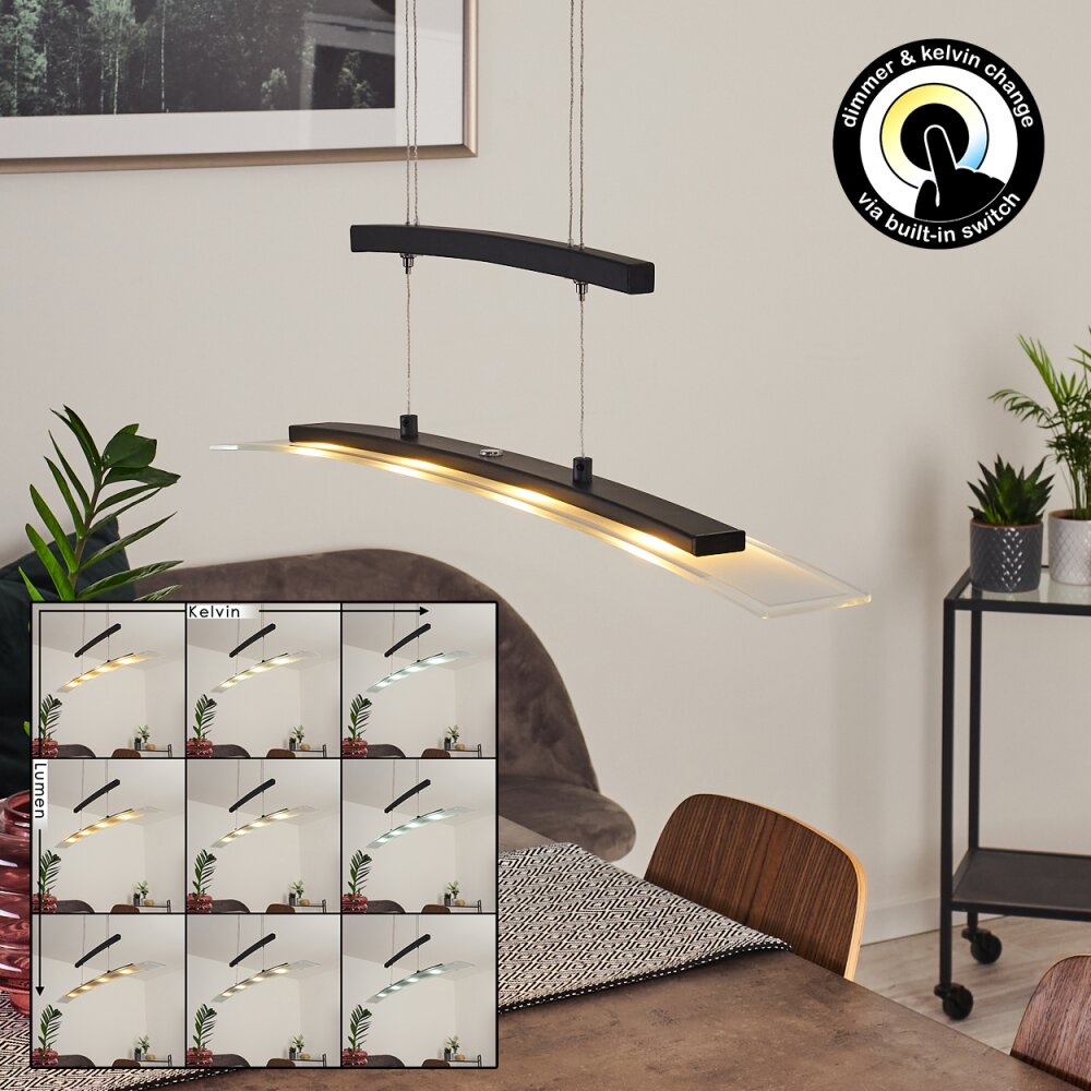 Balcairn Lámpara Colgante LED Negro, 4 luces main product photo