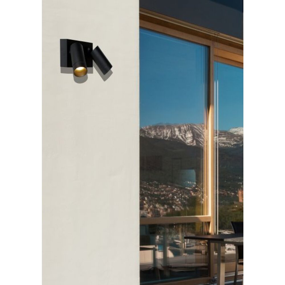 Lucide TAYLOR Aplique para exterior Negro, 2 luces, Sensor de movimiento main product photo
