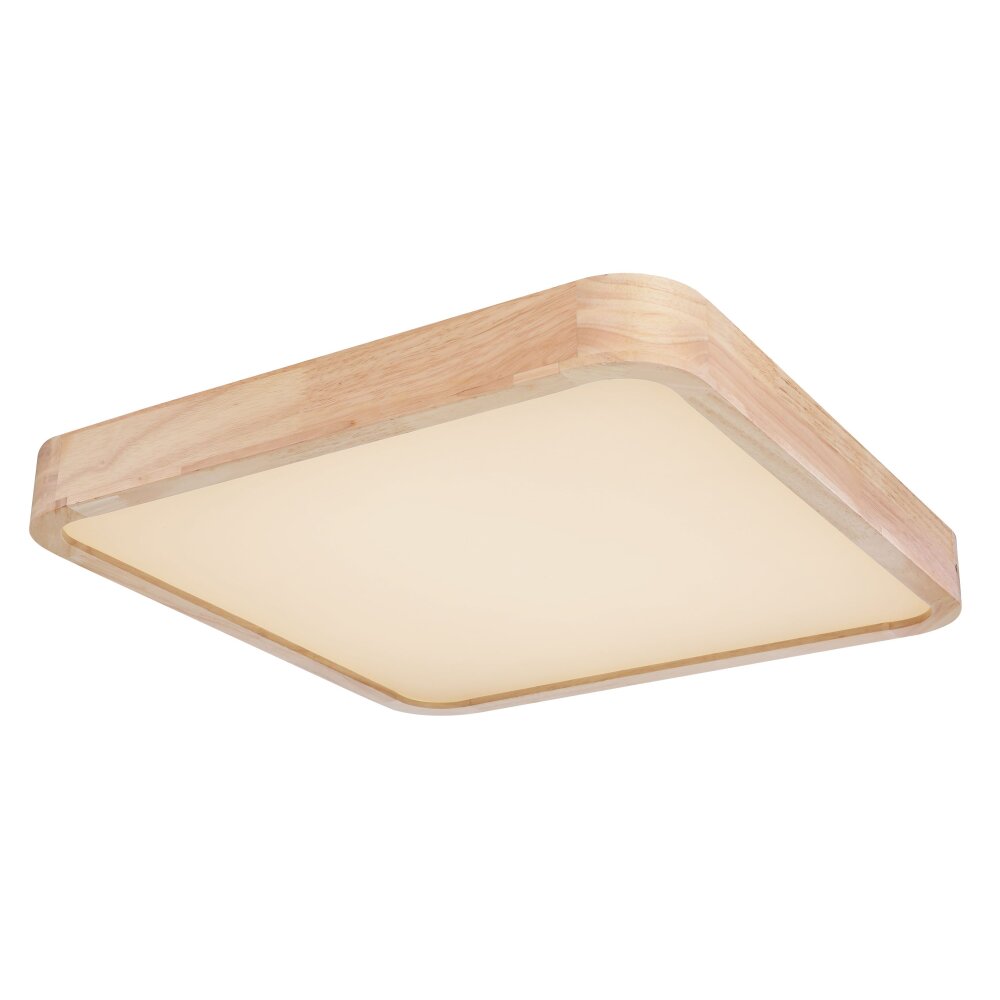 Globo LEANARA Lámpara de Techo LED Madera clara, Blanca, 1 luz, Mando a distancia main product photo