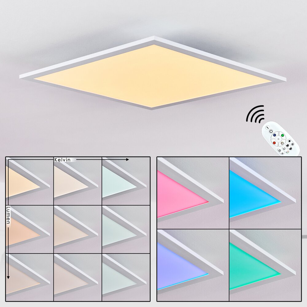 Gallitos Lámpara de Techo LED Blanca, 1 luz, Mando a distancia, Cambia de color main product photo