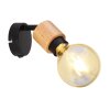 Globo JORNA Proyector Madera clara, Negro, 1 luz