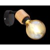 Globo JORNA Proyector Madera clara, Negro, 1 luz