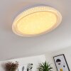 Feletto Lámpara de Techo LED Blanca, 1 luz, Mando a distancia