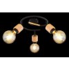 Globo JORNA Proyector Madera clara, Negro, 3 luces