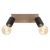 Globo JOSELLA Proyector Madera oscura, Negro, 2 luces