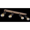 Globo JOSELLA Proyector Madera oscura, Negro, 4 luces