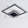 Cavareno Lámpara de Techo LED Negro, 1 luz