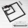 Cavareno Lámpara de Techo LED Negro, 1 luz