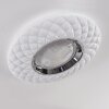 Roseto Lámpara de Techo LED Cromo, Transparente, claro, Blanca, 1 luz, Mando a distancia